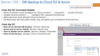 IBM Spectrum Protect 8.1.10 Backup DB to cloud OC - Demo