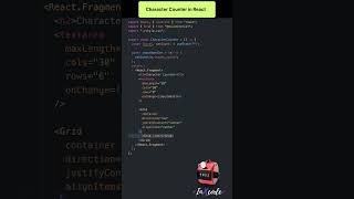 Character Counter In React 🎰 #shorts #short #reels #trending