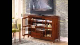 Nice, Simpli Home Devon Tall TV Stand, 54"W x 36"H, Medium Mahogany Brown