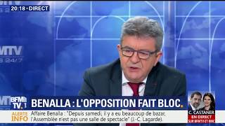 Jean-Luc Mélenchon demande à Macron de s'expliquer sur l'affaire Benalla