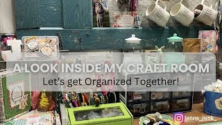 Messy craftroom tour 🌼starting the organization process