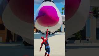 Spider-Man Destory The Cargo Plane ✈️ #shortsfeed #youtubeshorts #gta5