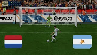 WORLD CUP QATAR2022 | NETHERLANDS VS ARGENTINA | PENALTY SHOOTOUT | GAMEPLAY PC #football #fifa23