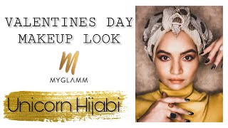 Valentines Day Makeup Tutorial 2021 | Dewy Glowy Makeup Look | With MyGlamm | Shahnaz Unicorn Hijabi