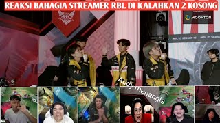 REAKSI PARA STREAMER RRQ KALAHKAN REBELLION 2 KOSONG #mpl #rrq