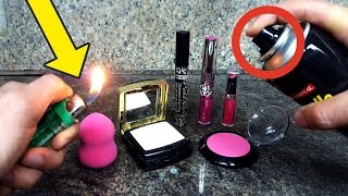 Makeup Cosmetic Burning by Fire TUBE