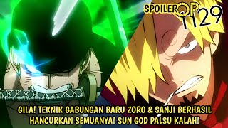 FULL SPOILER OP 1129 - EDAN! TEKNIK GABUNGAN BARU ZORO & SANJI HANCURKAN SEMUANYA! SUN GOD KALAH!