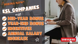 ESL COMPANIES WITH INCENTIVES AND BONUSES / COMPILATION / LIEZEL OH #workfromhome #onlineeslteacher