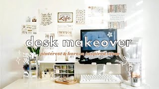 aesthetic desk setup 🌻🪧 makeover + shopee haul | pinterest & korean inspired ✨