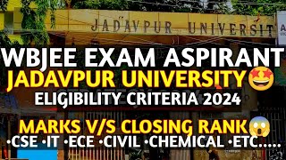 Jadavpur University🤯2024🔥Eligibility Criteria😱Kon Student Eligible Hai ? #jadavpur_university #wbjee