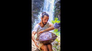 Playing Handpan in a Waterfall!