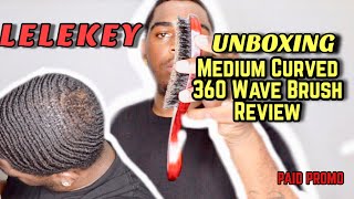 360Waves: Lelekey Medium Curved 360 Wave Brush Unboxing Review **PaidPromo**