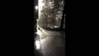 Amsterdam rain, a crushing hard rain is gonna fall.