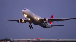 Turkish Airlines Airbus A330-300 takeoff at Bremen Airport 05.10.2017