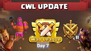 Day 7 attacks in clan leauge in Clash of Clans with rank gold II