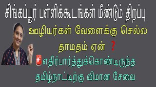 சிங்கப்பூர் ஊழியர்கள் மற்றும் விமான சேவை தற்போதய நிலை | Flights to Tamilnadu from Singapore