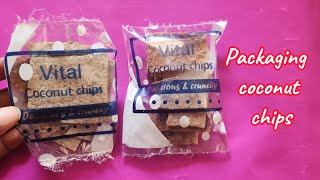 Packaging coconut chips