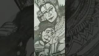 Shree Ram Hanuman Pencil Art | #shorts #pencilart #Shreeram