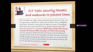 NC Senior One Lesson 23 ICT Tools security threats and measures to prevent them