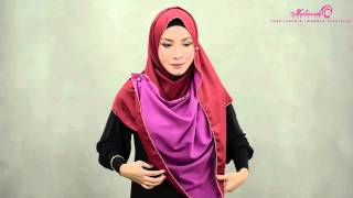 Tutorial Wide Shawl - Elza Crepe Shawl by MuslimahClothing.com