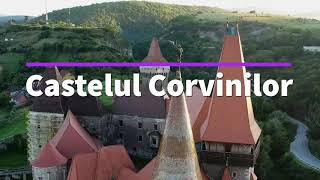 Castelul Corvinilor văzut din dronă