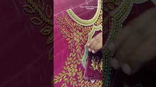 3D bridal aari work blouse design | Orders | Online & Offline Classes 7305100823 #trending #aariwork