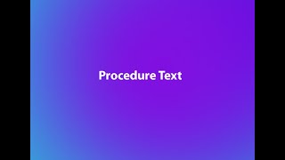 Video Pembelajaran Bahasa Inggris - Procedure Text