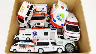 救急車のミニカー走る☆緊急走行テスト。坂道走行！Ambulance minicar runs! Emergency driving test! Slope driving