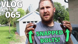 2006 Jetta Front Strut Replacement.... MANY SNAPPED BOLTS | VLOG 065