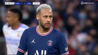 Neymar JR Vs Real Madrid (A) English Commentary (09/03/2022) 1080i