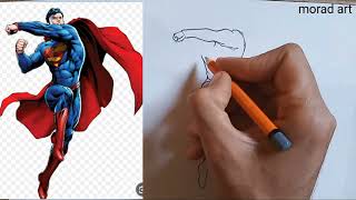 How to draw superman|superman drawing|superman art