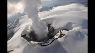 🌋Volcán Nevado del Ruiz   Colombia 6 Abril 2023 🏔 Alerta Naranja ⚠️ Grabación Cámaras en vivo