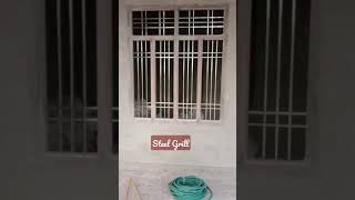 Steel Grill / चौखट में लगने वाली ग्रील स्टील की / #make #how ग्रील कैसे लगायी जाती है। #shorts