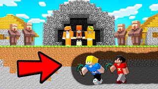 Os Aldeões Prenderam Meus Amigos no Bunker no Minecraft!