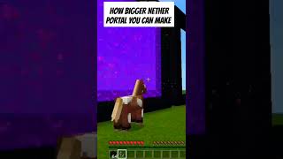 HOW BIGGEST NETHER PORTAL YOU CAN MAKE IN MINECRAFT| NETHER PORTAL VS ENDER PORTAL