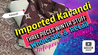 Wholesale😍 Winter imported Karandi 3pc suit Most Beautiful Prints || Infopreneur-Danish