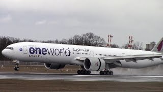 Qatar Airways *Oneworld Livery* 777 landing at Frankfurt Airport | Airplanesloverr