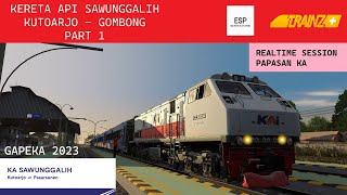 1. KERETA API SAWUNGGALIH | KUTOARJO - GOMBONG | PART 1 | TRAINZ SIMULATOR INDONESIA