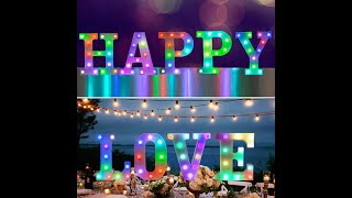 Colorful LED Marquee Letter Lights with Remote