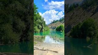 Landslide made a lake #travel #mountains #lake #nature #pakistan #gilgit #skardupakistan #astor