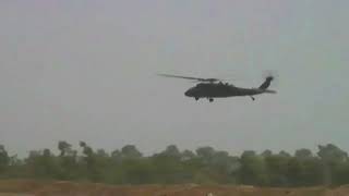 Black Hawk Helicopters Help Secure Perimeter for Air Strikes