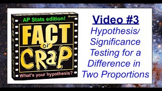 AP Statistics: Chapter 9, Video #3 - One-Sided Hypothesis Test for a Difference in Two Proportions