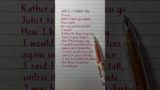 Until I Found You #lyrics #lyricssong #handwriting