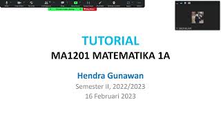 Tutorial Daring MA1201 Sem II 2022/2023