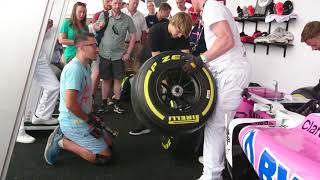 Sky Sports F1 / Force India pit stop challenge at Goodwood FOS