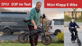 DYU D3F - Faltbares E-Bike mit 14" Reifen im Test. Tolles Klapprad für Camping und die Stadt