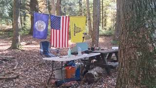 Camping at Lost Pond Campsite at Charles Baker State Forest on October 20, 2024