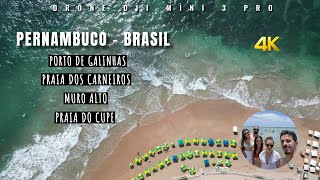 Porto de Galinhas - PERNAMBUCO BRASIL - Drone DJI Mini 3 Pro - Praias de Carneiros, Cupe e Muro Alto