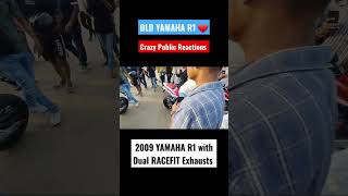 YAMAHA R1 2009 ❤️ || Crazy Public Reactions 😍#yamaha #yamahar1 #shorts