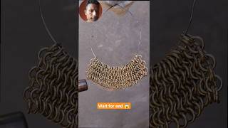 Making Chainmail Bracelet Out of Metal Wire #short #shorts #viral